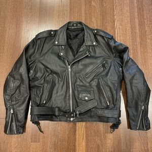 Men’s XL Vintage Leather Motorcycle Jacket